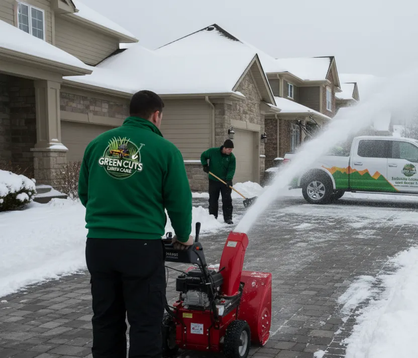 Green Cuts crew running state of the art snow removal equipment